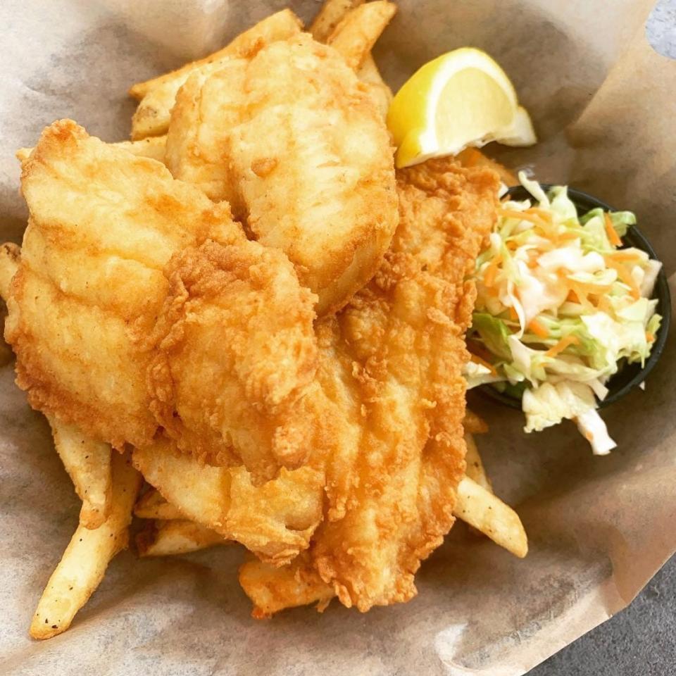 Order the fish and chips at BrewFish Bar and Eatery,