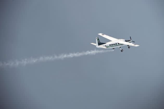 This file photo taken on March 25, 2016, shows a Cessna 208 Caravan aircraft. (Photo: LILLIAN SUWANRUMPHA via Getty Images)