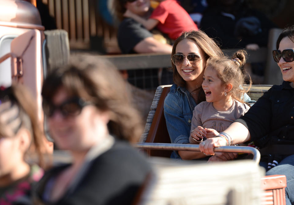 Chloe Green, Mark Anthony's new girlfriend, sighting with Marc Anthony and his twins Max (not pictured) and Emme at Disneyland February 26, 2013 in Anaheim, California.  (Jason Merritt / FilmMagic)