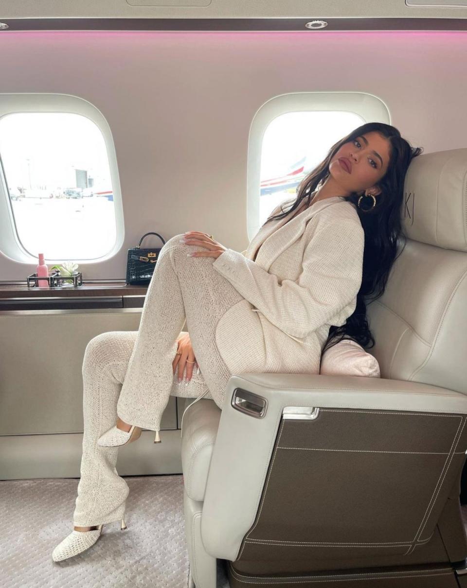 Kylie Jenner on a private jet (Instagram/Kylie Jenner)