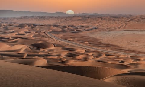 The world's largest sand desert is here at Rub'al Khali (The Empty Quarter) - Credit: buena vista