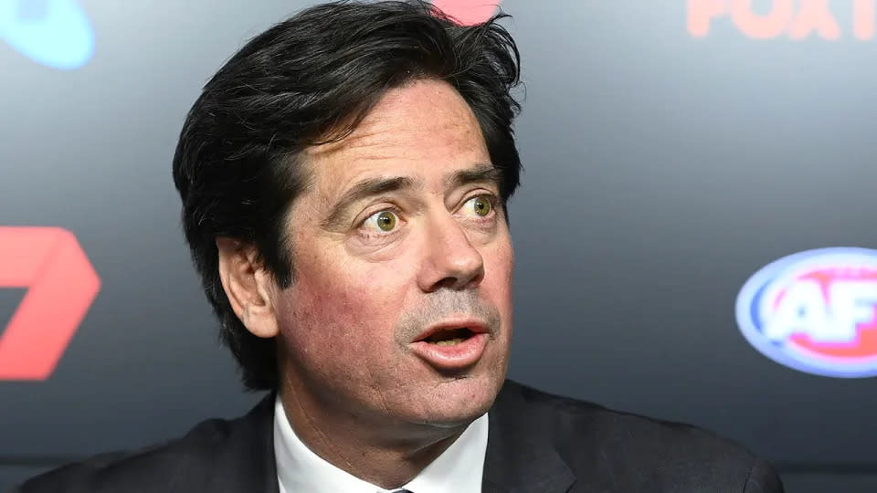 AFL CEO Gillon McLachlan confirmed the league is looking at staging a 'Magic Round' in 2023. Pic: Getty
