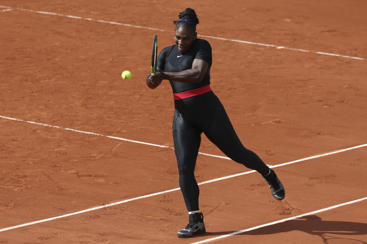 Serena Williams at the 2018 French Open at Roland Garros stadium 