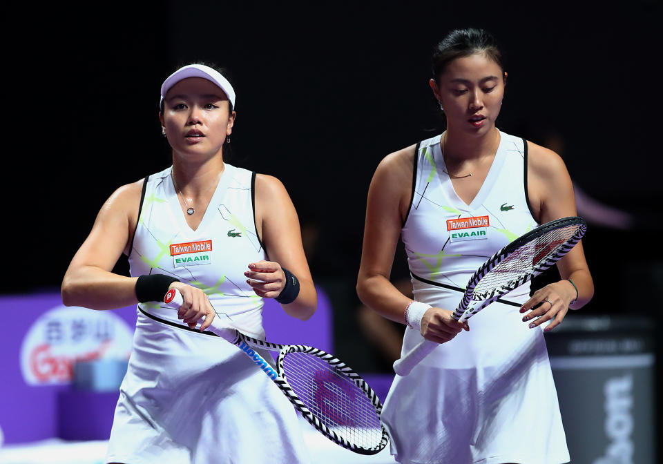 詹詠然與詹皓晴出戰WTA深圳公開賽。(Photo by Clive Brunskill/Getty Images)