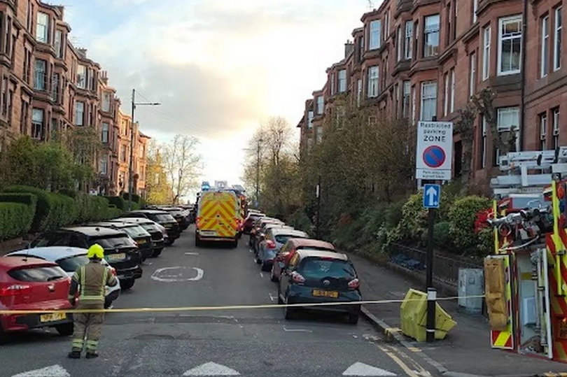 Images from the scene show the street cordoned off as crews deal with the incident
