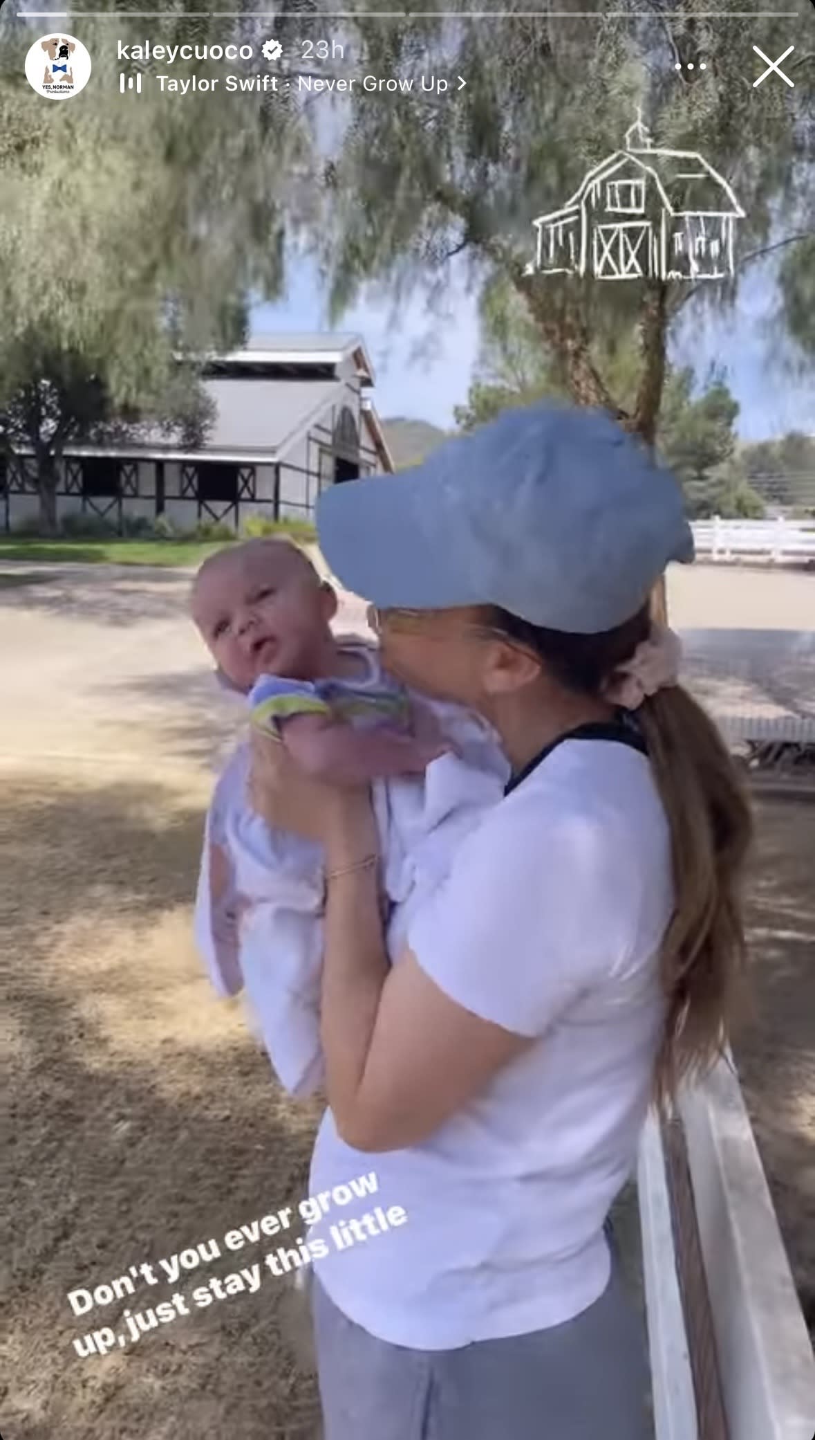 That's enough, mommy! (@kaleycuoco on Instagram)