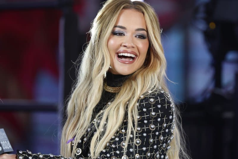 Rita Ora hosts a Times Square event for the New Year's Eve celebrations in New York City in 2023. File Photo by John Angelillo/UPI