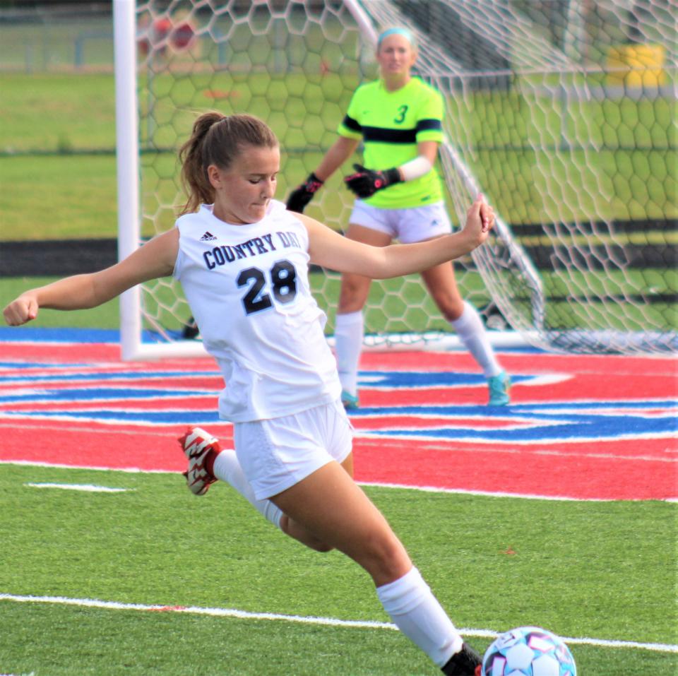 CCD junior Melissa Teke passes the ball in an early season game with Conner. The Nighthawks have advanced to Tuesday's Division III regional semifinal.