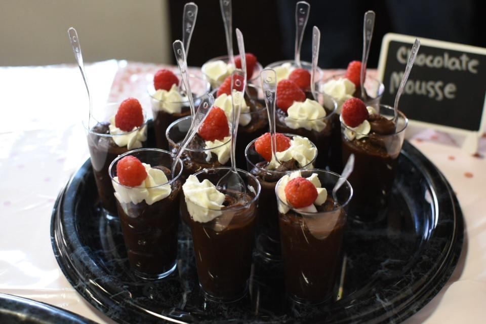 Chocolate mousse was just one of more than 40 chocolate options at the Chocolate Lovers Fest at Apostolic Restoration Center in Genoa on Feb. 10.