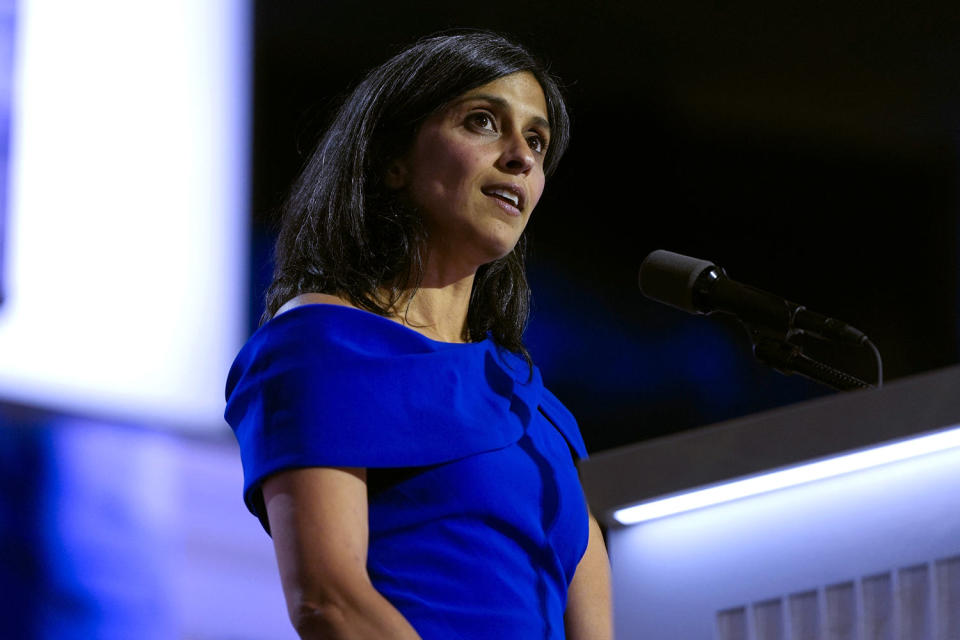 Usha Vance during the Republican National Convention in Milwaukee (Julia Nikhinson/AP)