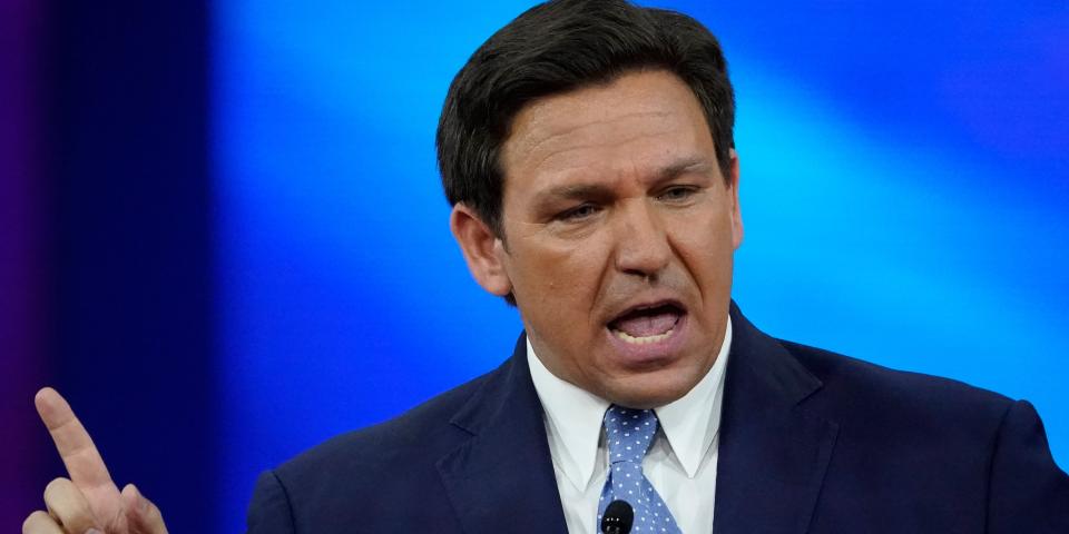 Florida Gov. Ron DeSantis speaks at the Conservative Political Action Conference (CPAC), Feb. 24, 2022, in Orlando, Fla.