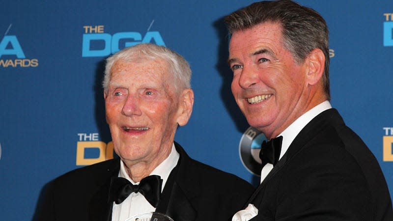 Robert Butler and Pierce Brosnan at the 67th Annual Directors Guild Of America Awards in 2015.