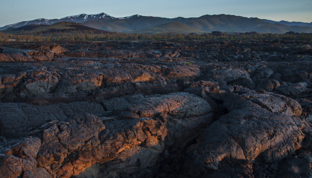 Pahoehoe lava at Craters of the Moon National Monument and Preserve in Idaho