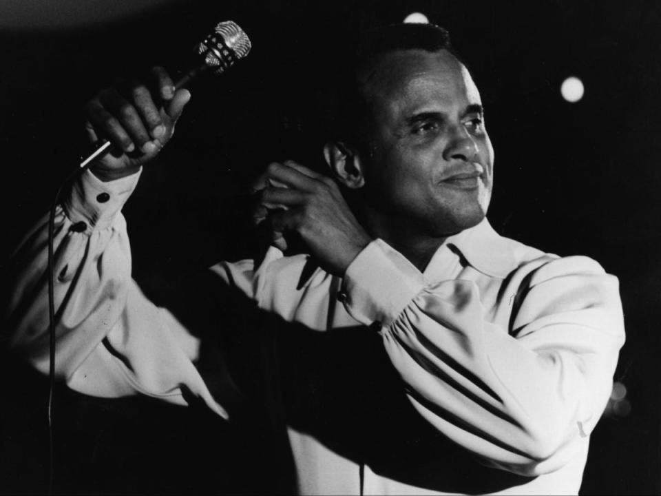 Harry Belafonte, performing at the Circus Krone Bau, Munich (Getty)