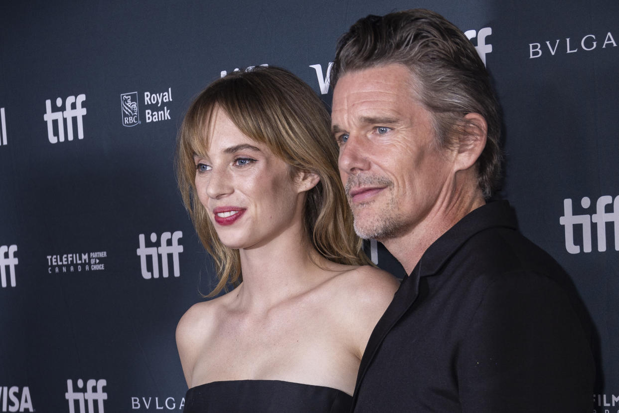 Director Ethan Hawke and his daughter Maya Hawke attend the premiere of 