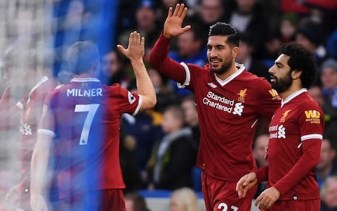 Emre Can - Brighton and Hove Albion 1 Liverpool 5: Philippe Coutinho leads Brazilian masterclass as Reds run riot - Credit: Getty Images 