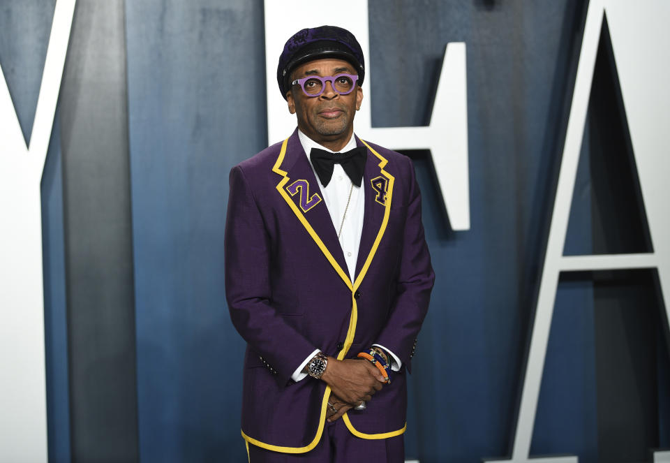 FILE - Spike Lee arrives at the Vanity Fair Oscar Party in Beverly Hills, Calif. on Feb. 9, 2020. Lee will serve as jury president at this year's Cannes Film Festival running July 6-17 — two months later than its usual May perch. (Photo by Evan Agostini/Invision/AP, File)