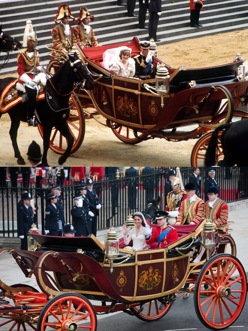 An examination of royal carriages, from William and Kate’s ornate 1902 State Landau to Queen Elizabeth’s Irish Stage Coach.