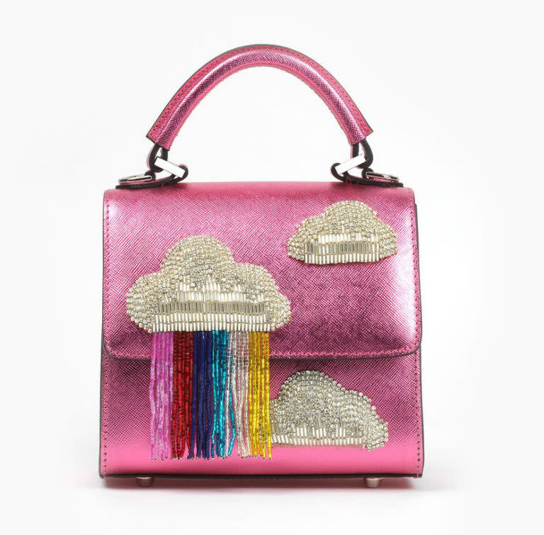 <p><a rel="nofollow noopener" href="https://www.lespetitsjoueurs.com/collections/all-bags/products/baby-alex-cloud-fringe-pink#4" target="_blank" data-ylk="slk:Baby Alex Cloud Fringe;elm:context_link;itc:0;sec:content-canvas" class="link "><u>Baby Alex Cloud Fringe</u></a>, $832.</p>