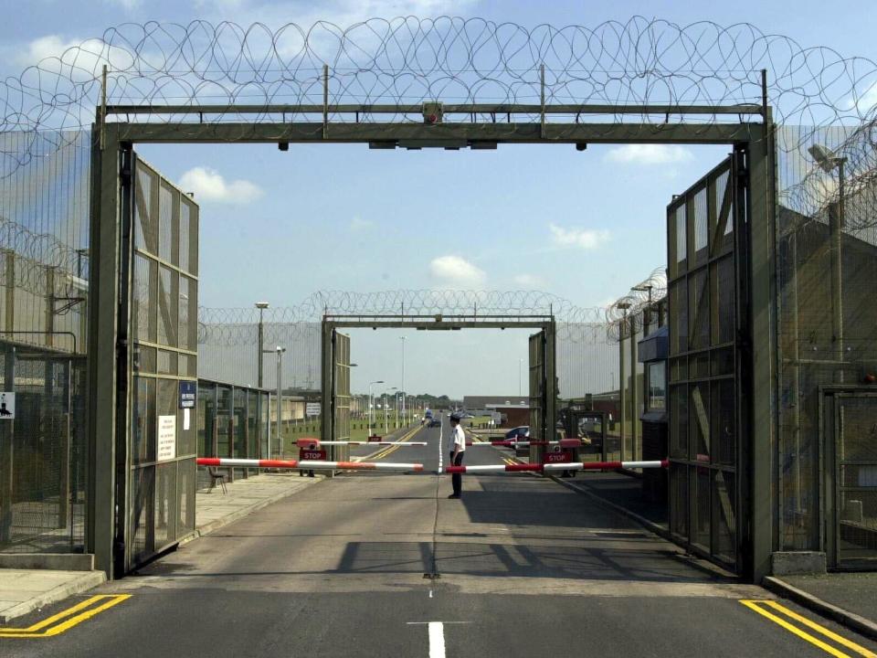 The front gates at the entrance of Maghaberry Prison in Northern Ireland: PA