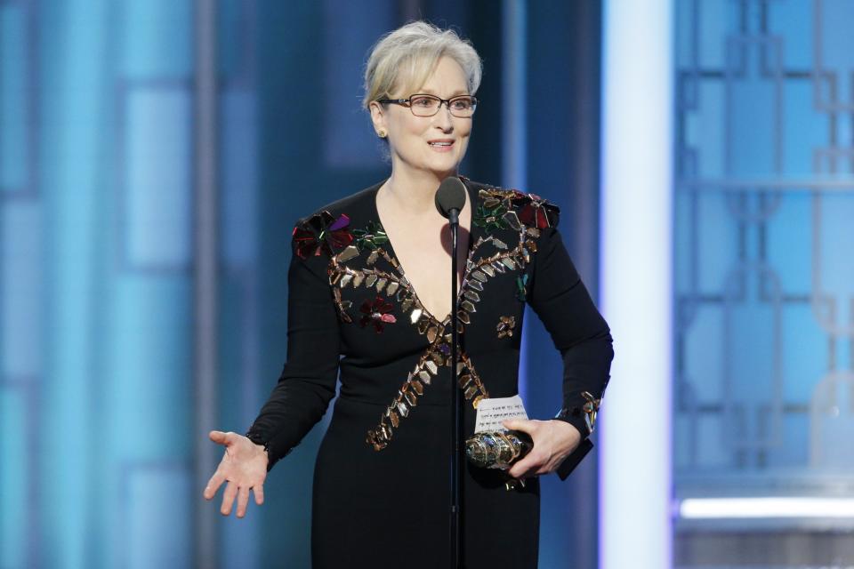 Schauspielerin Meryl Streep redete sich bei den Golden Globes ihre Frustration über Donald Trump von der Seele. (Bild: Getty Images)