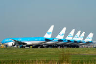 En un principio, las aerolíneas estacionaron sus flotas en los aeródromos en los que operaban. KLM tiene más de 200 aviones en el Aeropuerto de Ámsterdam. (Foto: Wim Wobbes / BSR Agency / Getty Images).