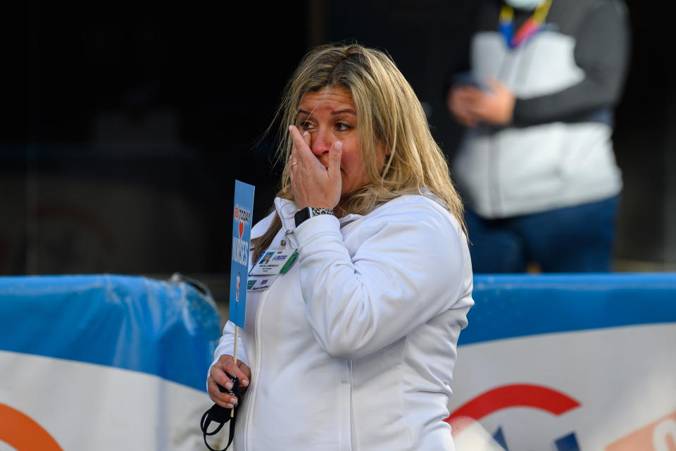 It was an emotional morning on the plaza.  (Nathan Congleton / TODAY)