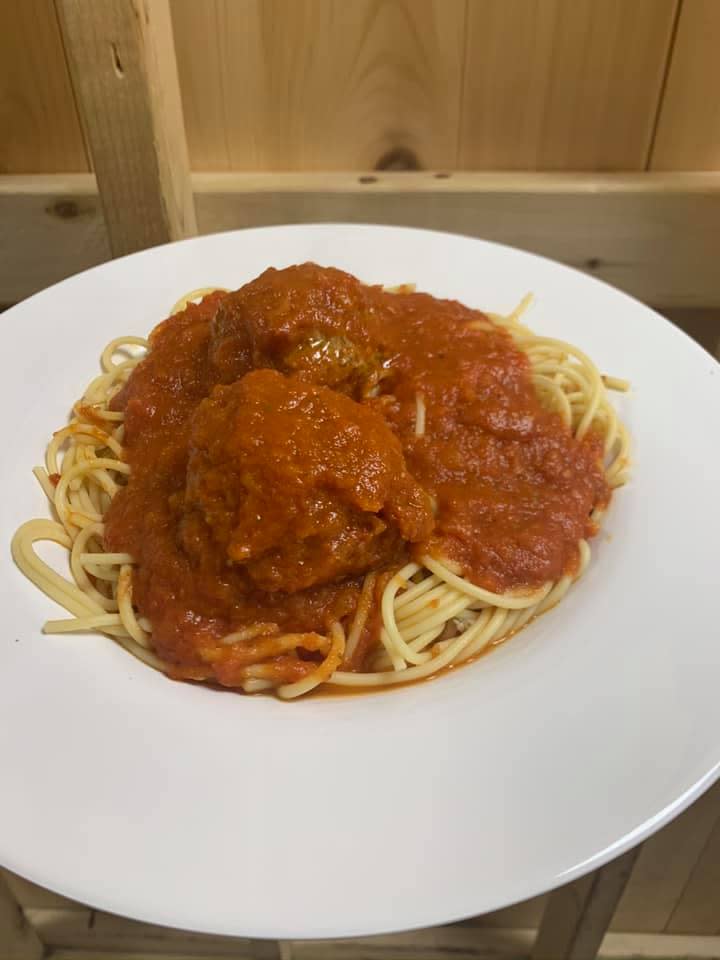 Spaghetti and meatballs at Harvest Tap & Table.