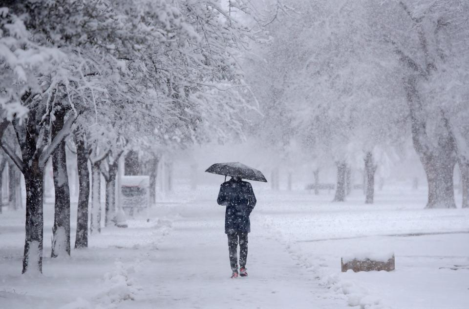 Lubbock, Texas, got its first snowfall of the season on Jan. 24. An arctic cold front is bringing plunging temperatures and potentially treacherous ice to the southern Plains and Mid-South this week.