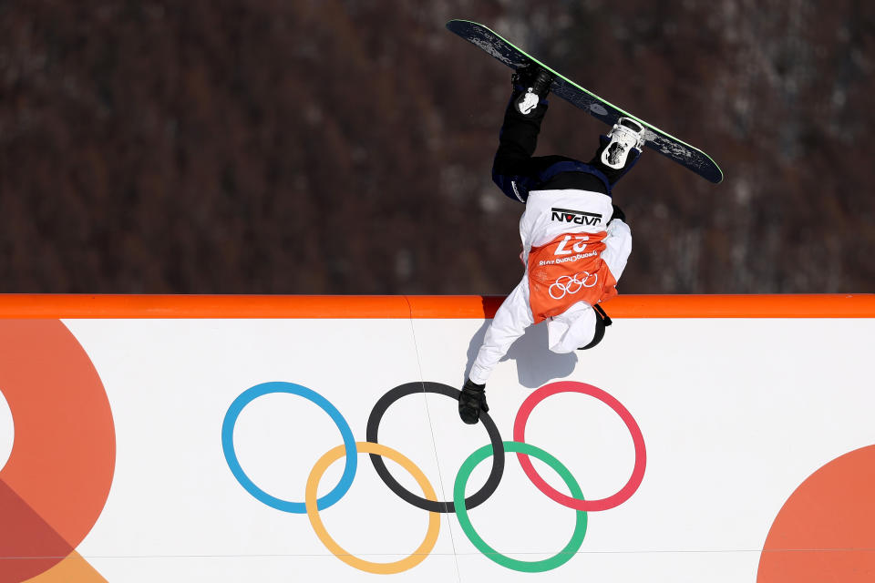 <p>PYEONGCHANG-GUN, SOUTH KOREA – FEBRUARY 08: Yuri Okubo of Japan in action during Slopestyle training ahead of the PyeongChang 2018 Winter Olympic. (Getty Images) </p>