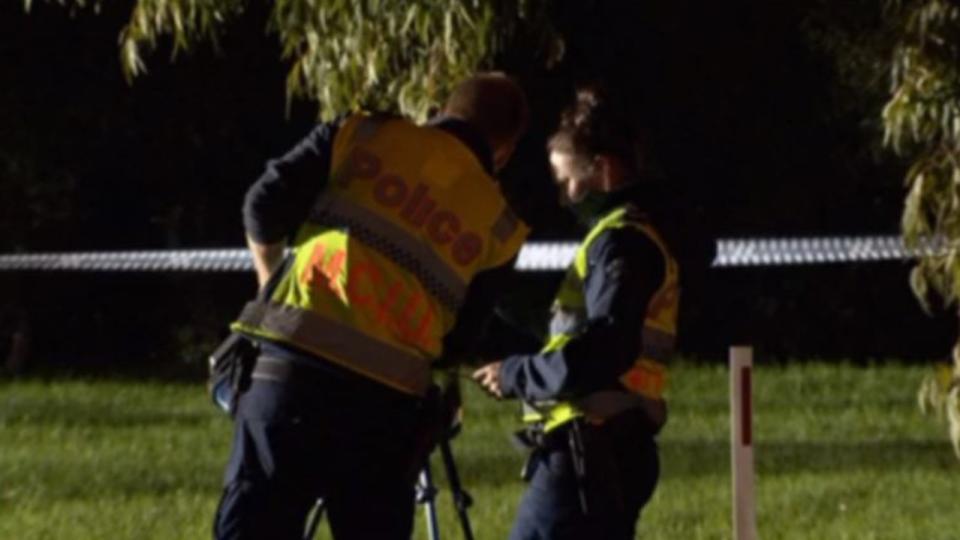 The driver stopped at the scene and is assisting police with their enquiries. Picture: 7 News