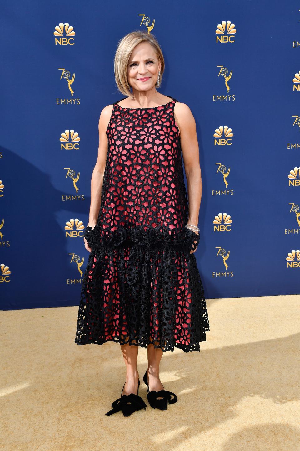 Amy Sedaris wearing Adam Selman