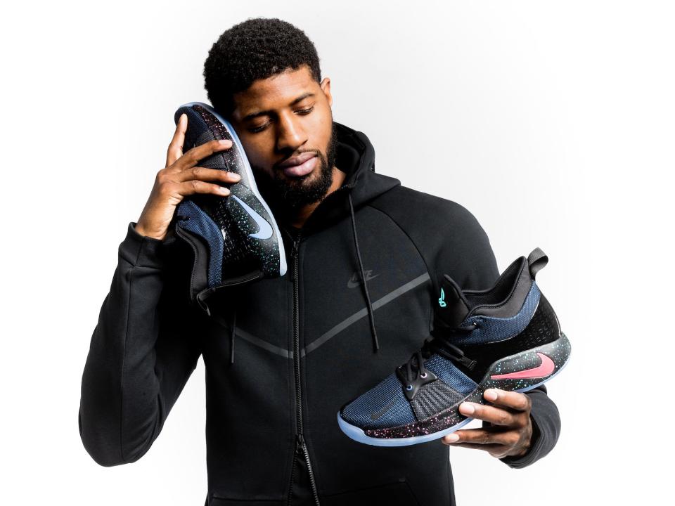 NBA star Paul declared his love for with a basketball shoe that vibrates and lights up