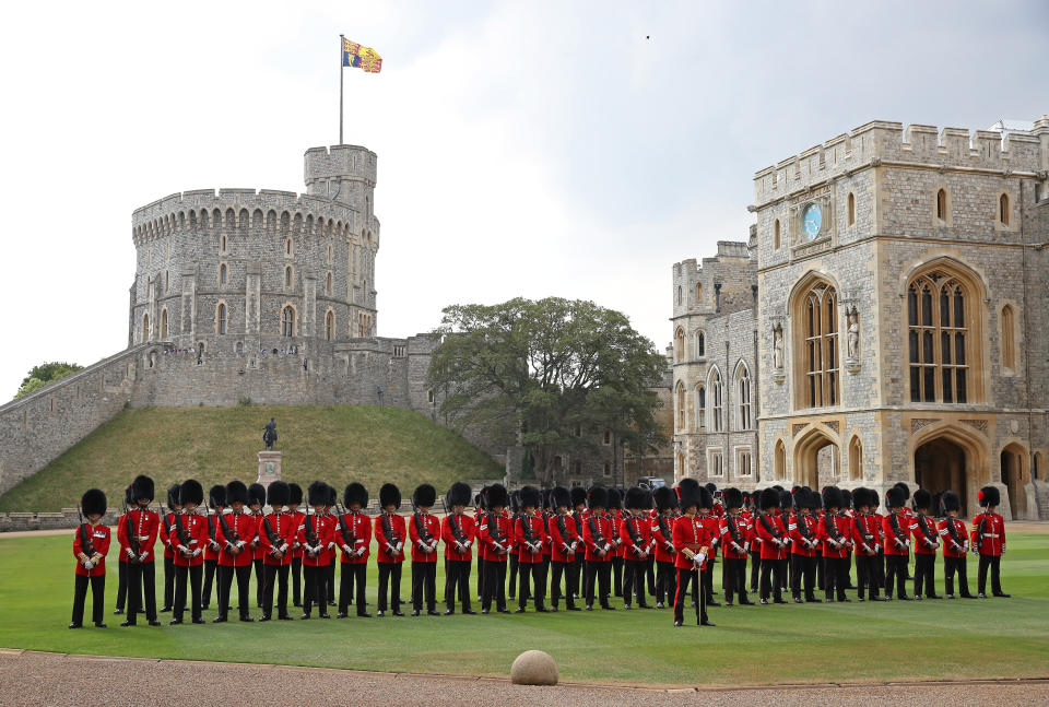 Soldiers await the arrival of US President Donald Trump at Windsor Castle in July [Photo: PA]