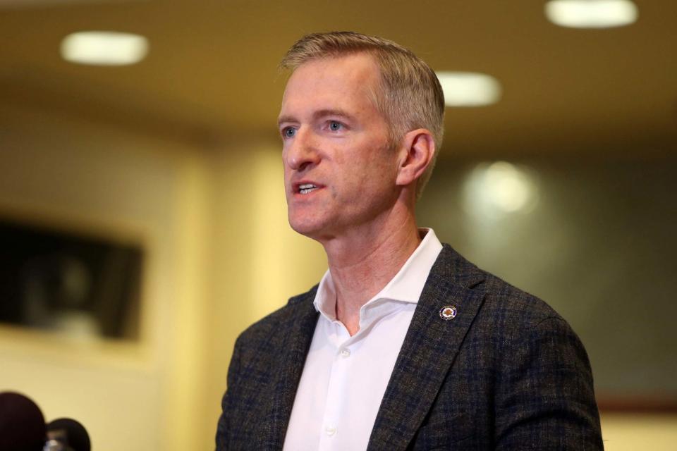 Ted Wheeler accused Mr Trump of 'racist attacks' on black people (AP)