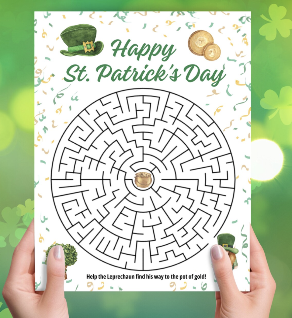 printable st patricks day maze