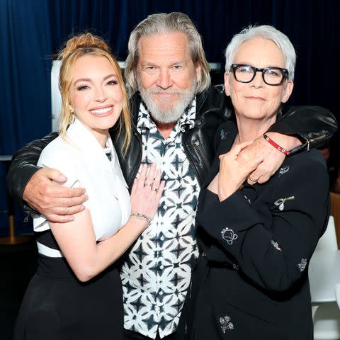 <p>Leon Bennett/Getty </p> Lindsay Lohan, Jeff Bridges and Jamie Lee Curtis