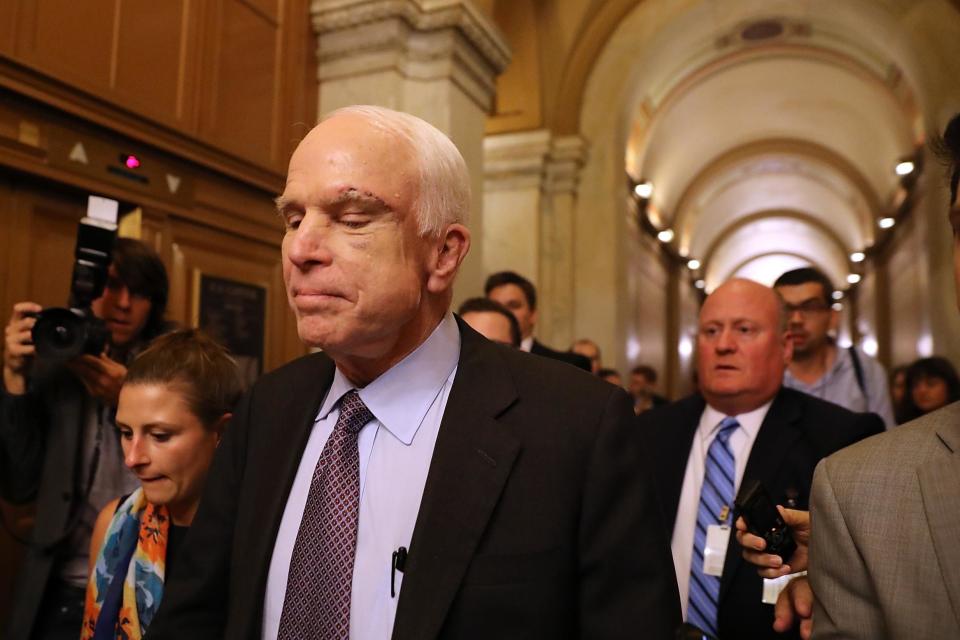 John McCain backs new bill blocking Trump's transgender troop ban