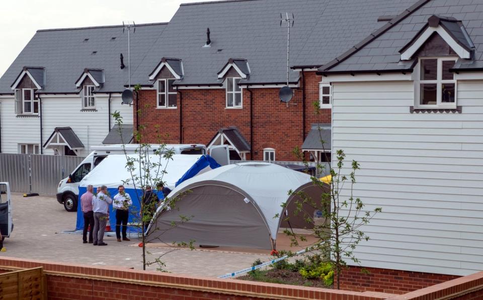 Police activity near a house at the centre of the Novichok attack (PA) (PA Archive)