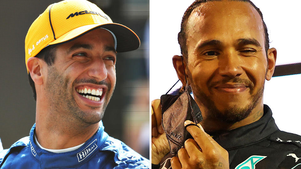 Aussie F1 star Daniel Ricciardo says many drivers would be capable of taking Lewis Hamilton's dominant Mercedes car to victory - but few could manage the consistency of the British superstar. Pictures: Getty Images