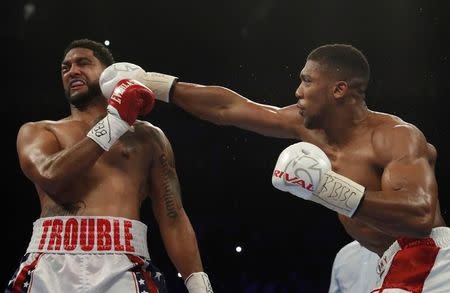 Britain Boxing - Anthony Joshua v Dominic Breazeale IBF World Heavyweight Title - The O2 Arena, London - 25/6/16 Anthony Joshua in action against Dominic Breazeale Action Images via Reuters / Andrew Couldridge Livepic