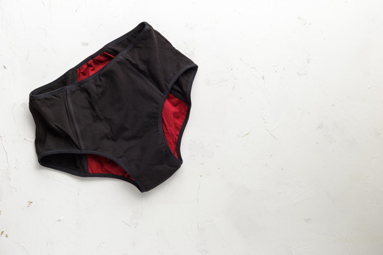 Reusable eco-friendly feminine hygiene period menstruation underwear pants. 