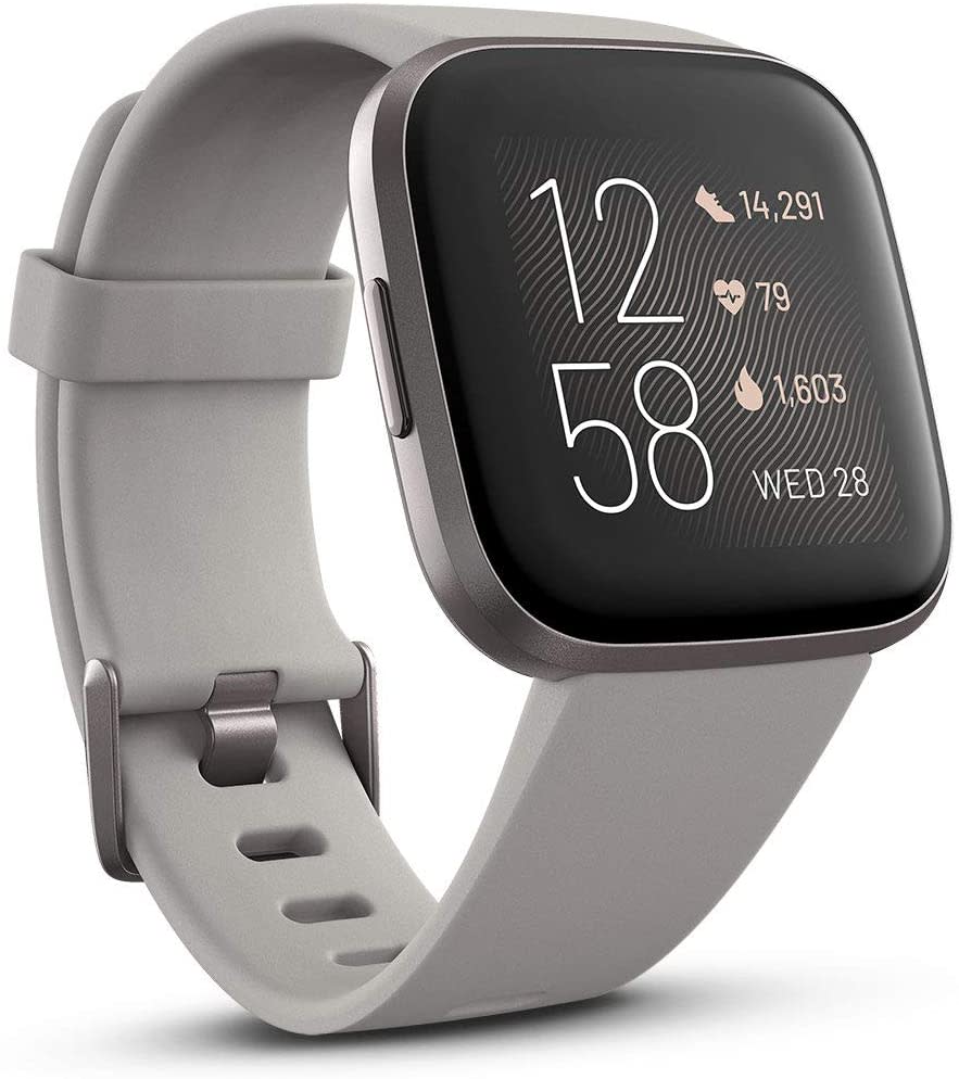 Fitbit Versa 2 with grey band