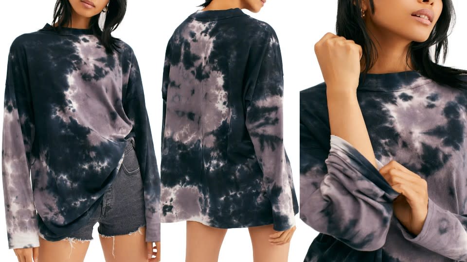 Free People Be Free Tie Dye Oversize Long Sleeve T-Shirt - Nordstrom, $39 (originally $58)
