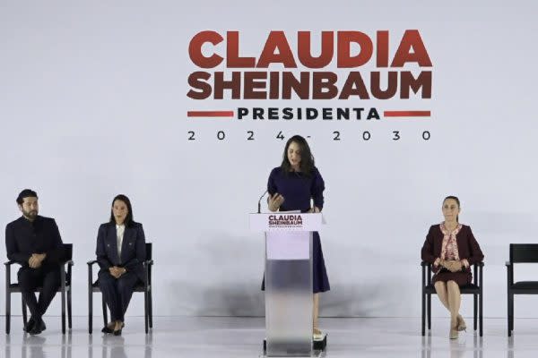 claudia curiel en su nombramiento como nueva secretaria de cultura con sheinbaum