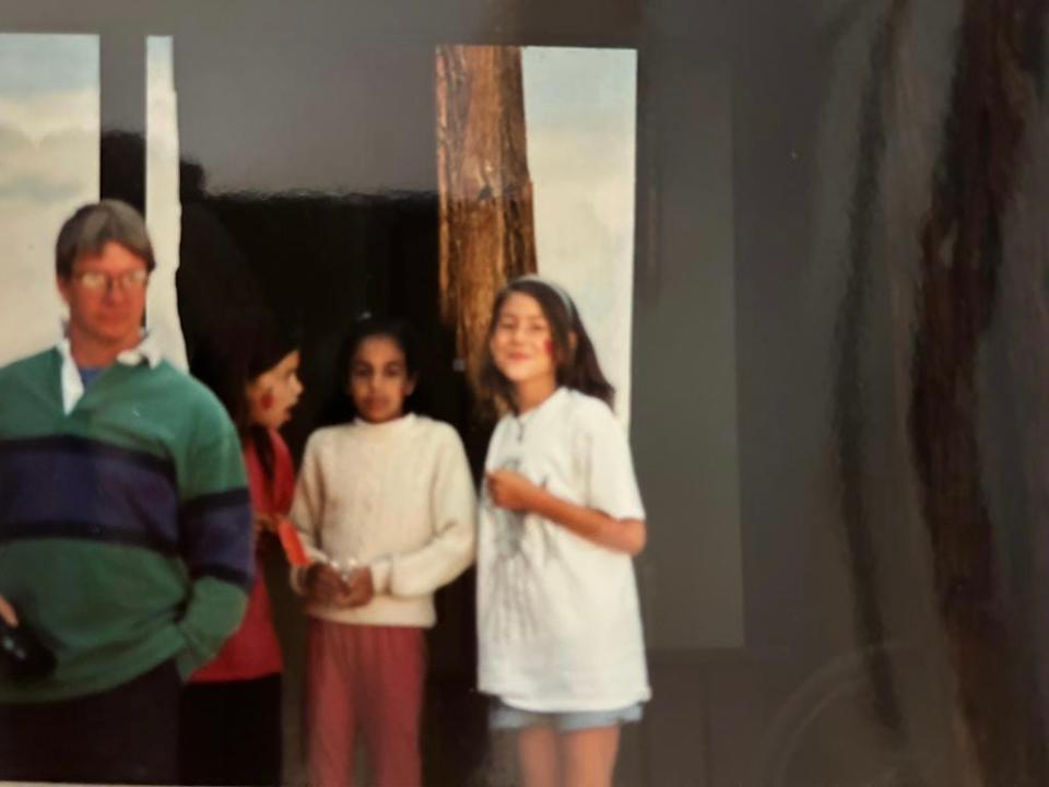 Carli Pierson, right, with the two nice girls she found in her last days at summer camp in 1992.