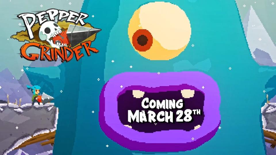 像素鑽探動作遊戲《電鑽少女 Pepper Grinder》將在0329上架PC、Nintendo Switch（來源：Devolver Digital官方提供）