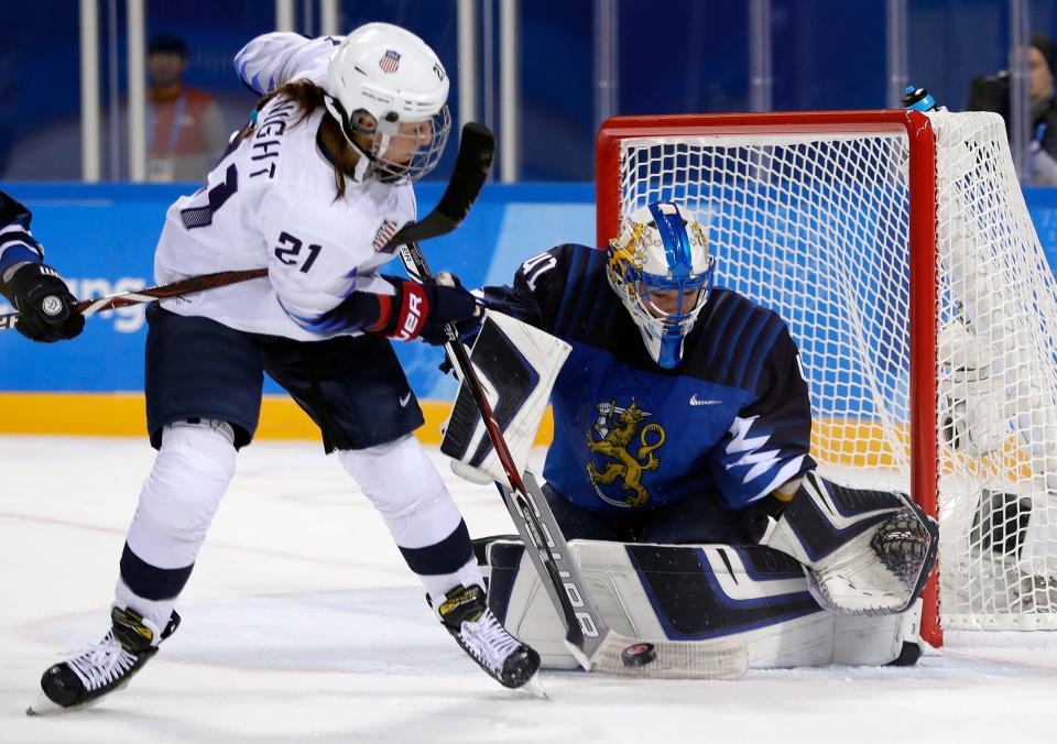 Former Wisconsin star Hilary Knight will appear in her fourth Olympics.