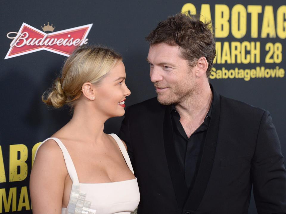 Laura Bingle and sam worthington