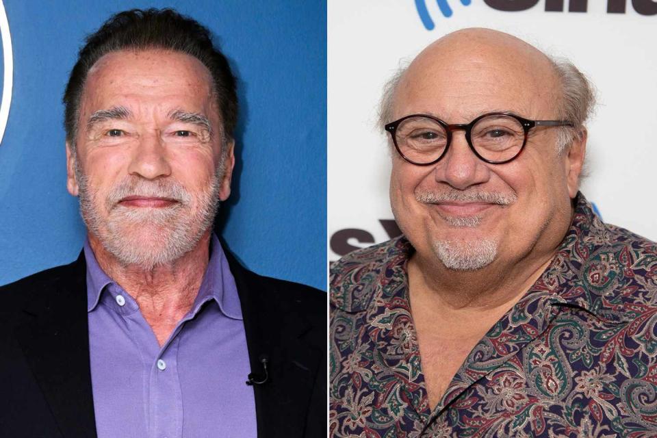 <p>Getty</p> Arnold Schwarzenegger; Danny DeVito